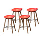 Contemporary Solid Wood Barstool Indoor Bar Stool with Low Back for Kitchen Red 4 Piece Set Counter Stool(26"H) Clearhalo 'Bar Furniture' 'Bar Stools' 'bar_stools' 'furn' 'furn_bar_stools' 'furniture_bar_stools' 'Kitchen & Dining Furniture' 'kitchen&dining_furn' 'kitchen' 'kitchen_furn' Furniture' 4415862