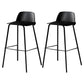 Modern Plastic Seats Macron Barstool Metal 4 Legs Bar Stool for Indoor, Set of 2 Black 2 Piece Set Bar Stool(30"H) Clearhalo 'Bar Furniture' 'Bar Stools' 'bar_stools' 'furn' 'furn_bar_stools' 'furniture_bar_stools' 'Kitchen & Dining Furniture' 'kitchen&dining_furn' 'kitchen' 'kitchen_furn' Furniture' 4415881