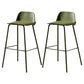 Modern Plastic Seats Macron Barstool Metal 4 Legs Bar Stool for Indoor, Set of 2 Dark Green 2 Piece Set Bar Stool(30"H) Clearhalo 'Bar Furniture' 'Bar Stools' 'bar_stools' 'furn' 'furn_bar_stools' 'furniture_bar_stools' 'Kitchen & Dining Furniture' 'kitchen&dining_furn' 'kitchen' 'kitchen_furn' Furniture' 4415886