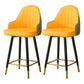 Nordic Style Barstool with PU Leather Seats Counter Stools, Set of 2 Yellow-Gray 2 Piece Set Clearhalo 'Bar Furniture' 'Bar Stools' 'bar_stools' 'furn' 'furn_bar_stools' 'furniture_bar_stools' 'Kitchen & Dining Furniture' 'kitchen&dining_furn' 'kitchen' 'kitchen_furn' Furniture' 4415893