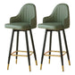 Nordic Style Barstool with PU Leather Seats Counter Stools, Set of 2 Green 2 Piece Set Clearhalo 'Bar Furniture' 'Bar Stools' 'bar_stools' 'furn' 'furn_bar_stools' 'furniture_bar_stools' 'Kitchen & Dining Furniture' 'kitchen&dining_furn' 'kitchen' 'kitchen_furn' Furniture' 4415898
