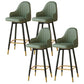 Nordic Style Barstool with PU Leather Seats Counter Stools, Set of 2 Green 4 Piece Set Clearhalo 'Bar Furniture' 'Bar Stools' 'bar_stools' 'furn' 'furn_bar_stools' 'furniture_bar_stools' 'Kitchen & Dining Furniture' 'kitchen&dining_furn' 'kitchen' 'kitchen_furn' Furniture' 4415909