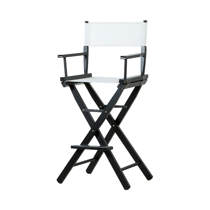 Industrial Wood 30-inch Barstools Cloth Seats Folding Counter Stool with 4 Legs White Black 1 Piece Clearhalo 'Bar Furniture' 'Bar Stools' 'bar_stools' 'furn' 'furn_bar_stools' 'furniture_bar_stools' 'Kitchen & Dining Furniture' 'kitchen&dining_furn' 'kitchen' 'kitchen_furn' Furniture' 4415931