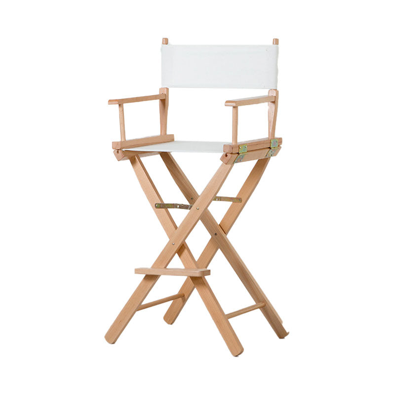 Industrial Wood 30-inch Barstools Cloth Seats Folding Counter Stool with 4 Legs White Natural 1 Piece Clearhalo 'Bar Furniture' 'Bar Stools' 'bar_stools' 'furn' 'furn_bar_stools' 'furniture_bar_stools' 'Kitchen & Dining Furniture' 'kitchen&dining_furn' 'kitchen' 'kitchen_furn' Furniture' 4415937