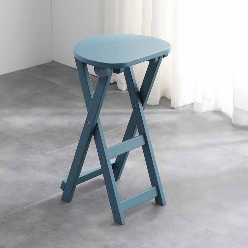 Nordic Style Armless Wood 25-inch Barstools Folding Counter Stools, 1 Piece Light Blue Clearhalo 'Bar Furniture' 'Bar Stools' 'bar_stools' 'furn' 'furn_bar_stools' 'furniture_bar_stools' 'Kitchen & Dining Furniture' 'kitchen&dining_furn' 'kitchen' 'kitchen_furn' Furniture' 4415961