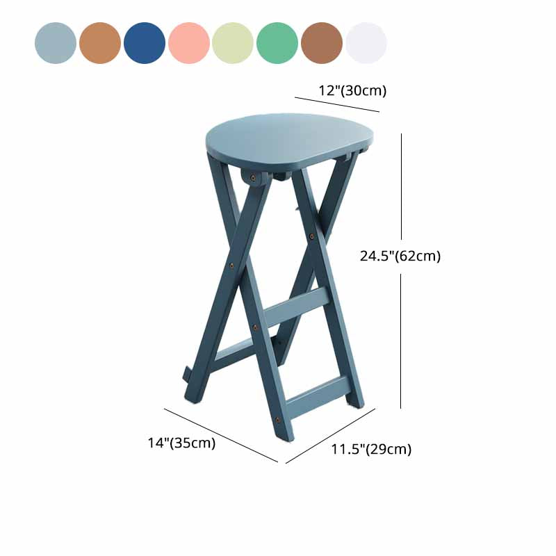 Nordic Style Armless Wood 25-inch Barstools Folding Counter Stools, 1 Piece Clearhalo 'Bar Furniture' 'Bar Stools' 'bar_stools' 'furn' 'furn_bar_stools' 'furniture_bar_stools' 'Kitchen & Dining Furniture' 'kitchen&dining_furn' 'kitchen' 'kitchen_furn' Furniture' 4415971