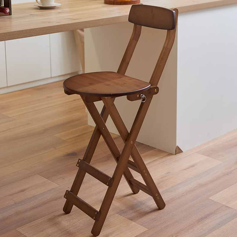 Nordic Style Armless Wood Backrest Barstools Folding Counter Stools, 1 Piece Clearhalo 'Bar Furniture' 'Bar Stools' 'bar_stools' 'furn' 'furn_bar_stools' 'furniture_bar_stools' 'Kitchen & Dining Furniture' 'kitchen&dining_furn' 'kitchen' 'kitchen_furn' Furniture' 4415972