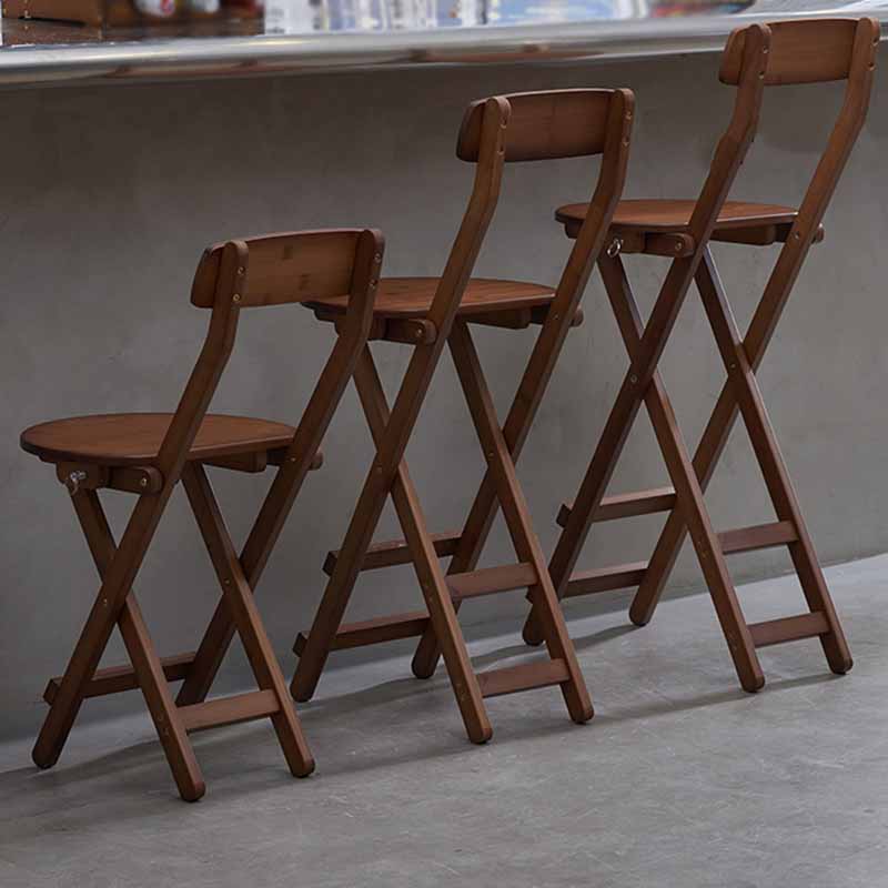 Nordic Style Armless Wood Backrest Barstools Folding Counter Stools, 1 Piece Clearhalo 'Bar Furniture' 'Bar Stools' 'bar_stools' 'furn' 'furn_bar_stools' 'furniture_bar_stools' 'Kitchen & Dining Furniture' 'kitchen&dining_furn' 'kitchen' 'kitchen_furn' Furniture' 4415975
