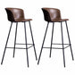 Modern Farmhouse Leather Seats Counter Stool Metal 4 Legs Stool, Set of 2 Khaki 2 Piece Set Clearhalo 'Bar Furniture' 'Bar Stools' 'bar_stools' 'furn' 'furn_bar_stools' 'furniture_bar_stools' 'Kitchen & Dining Furniture' 'kitchen&dining_furn' 'kitchen' 'kitchen_furn' Furniture' 4415994