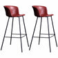 Modern Farmhouse Leather Seats Counter Stool Metal 4 Legs Stool, Set of 2 Burgundy 2 Piece Set Clearhalo 'Bar Furniture' 'Bar Stools' 'bar_stools' 'furn' 'furn_bar_stools' 'furniture_bar_stools' 'Kitchen & Dining Furniture' 'kitchen&dining_furn' 'kitchen' 'kitchen_furn' Furniture' 4415999