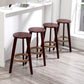 Industrial Rubberwood Stackable Simple Barstool Indoor Tall Stool with Round Seat Clearhalo 'Bar Furniture' 'Bar Stools' 'bar_stools' 'furn' 'furn_bar_stools' 'furniture_bar_stools' 'Kitchen & Dining Furniture' 'kitchen&dining_furn' 'kitchen' 'kitchen_furn' Furniture' 4416012