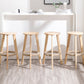 Industrial Rubberwood Stackable Simple Barstool Indoor Tall Stool with Round Seat Clearhalo 'Bar Furniture' 'Bar Stools' 'bar_stools' 'furn' 'furn_bar_stools' 'furniture_bar_stools' 'Kitchen & Dining Furniture' 'kitchen&dining_furn' 'kitchen' 'kitchen_furn' Furniture' 4416017