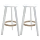 Industrial Rubberwood Stackable Simple Barstool Indoor Tall Stool with Round Seat White 2 Piece Set Clearhalo 'Bar Furniture' 'Bar Stools' 'bar_stools' 'furn' 'furn_bar_stools' 'furniture_bar_stools' 'Kitchen & Dining Furniture' 'kitchen&dining_furn' 'kitchen' 'kitchen_furn' Furniture' 4416024