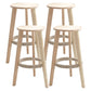 Industrial Rubberwood Stackable Simple Barstool Indoor Tall Stool with Round Seat Wood 4 Piece Set Clearhalo 'Bar Furniture' 'Bar Stools' 'bar_stools' 'furn' 'furn_bar_stools' 'furniture_bar_stools' 'Kitchen & Dining Furniture' 'kitchen&dining_furn' 'kitchen' 'kitchen_furn' Furniture' 4416026