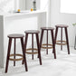 Industrial Rubberwood Stackable Simple Barstool Indoor Tall Stool with Round Seat Clearhalo 'Bar Furniture' 'Bar Stools' 'bar_stools' 'furn' 'furn_bar_stools' 'furniture_bar_stools' 'Kitchen & Dining Furniture' 'kitchen&dining_furn' 'kitchen' 'kitchen_furn' Furniture' 4416029
