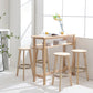 Industrial Rubberwood Stackable Simple Barstool Indoor Tall Stool with Round Seat Clearhalo 'Bar Furniture' 'Bar Stools' 'bar_stools' 'furn' 'furn_bar_stools' 'furniture_bar_stools' 'Kitchen & Dining Furniture' 'kitchen&dining_furn' 'kitchen' 'kitchen_furn' Furniture' 4416035