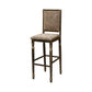 Distressed Bronze 29.5" H Barstool Industrial Indoor Tall Stool with Square Seat Khaki 1 Piece Clearhalo 'Bar Furniture' 'Bar Stools' 'bar_stools' 'furn' 'furn_bar_stools' 'furniture_bar_stools' 'Kitchen & Dining Furniture' 'kitchen&dining_furn' 'kitchen' 'kitchen_furn' Furniture' 4416045