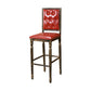 Distressed Bronze 29.5" H Barstool Industrial Indoor Tall Stool with Square Seat Red 1 Piece Clearhalo 'Bar Furniture' 'Bar Stools' 'bar_stools' 'furn' 'furn_bar_stools' 'furniture_bar_stools' 'Kitchen & Dining Furniture' 'kitchen&dining_furn' 'kitchen' 'kitchen_furn' Furniture' 4416049