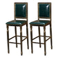 Distressed Bronze 29.5" H Barstool Industrial Indoor Tall Stool with Square Seat Blackish Green 2 Piece Set Clearhalo 'Bar Furniture' 'Bar Stools' 'bar_stools' 'furn' 'furn_bar_stools' 'furniture_bar_stools' 'Kitchen & Dining Furniture' 'kitchen&dining_furn' 'kitchen' 'kitchen_furn' Furniture' 4416055