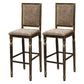 Distressed Bronze 29.5" H Barstool Industrial Indoor Tall Stool with Square Seat Khaki 2 Piece Set Clearhalo 'Bar Furniture' 'Bar Stools' 'bar_stools' 'furn' 'furn_bar_stools' 'furniture_bar_stools' 'Kitchen & Dining Furniture' 'kitchen&dining_furn' 'kitchen' 'kitchen_furn' Furniture' 4416061