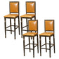 Distressed Bronze 29.5" H Barstool Industrial Indoor Tall Stool with Square Seat Yellow 4 Piece Set Clearhalo 'Bar Furniture' 'Bar Stools' 'bar_stools' 'furn' 'furn_bar_stools' 'furniture_bar_stools' 'Kitchen & Dining Furniture' 'kitchen&dining_furn' 'kitchen' 'kitchen_furn' Furniture' 4416071