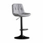 Nordic Metal Adjustable Swivel Barstool Indoor Tall Stool with Leather Seat Smoke Gray Black 1 Piece Clearhalo 'Bar Furniture' 'Bar Stools' 'bar_stools' 'furn' 'furn_bar_stools' 'furniture_bar_stools' 'Kitchen & Dining Furniture' 'kitchen&dining_furn' 'kitchen' 'kitchen_furn' Furniture' 4416081