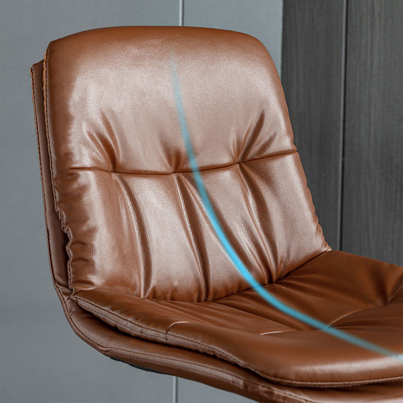 Nordic Metal Adjustable Swivel Barstool Indoor Tall Stool with Leather Seat Clearhalo 'Bar Furniture' 'Bar Stools' 'bar_stools' 'furn' 'furn_bar_stools' 'furniture_bar_stools' 'Kitchen & Dining Furniture' 'kitchen&dining_furn' 'kitchen' 'kitchen_furn' Furniture' 4416085