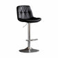 Nordic Metal Adjustable Swivel Barstool Indoor Tall Stool with Leather Seat Black Silver 1 Piece Clearhalo 'Bar Furniture' 'Bar Stools' 'bar_stools' 'furn' 'furn_bar_stools' 'furniture_bar_stools' 'Kitchen & Dining Furniture' 'kitchen&dining_furn' 'kitchen' 'kitchen_furn' Furniture' 4416091