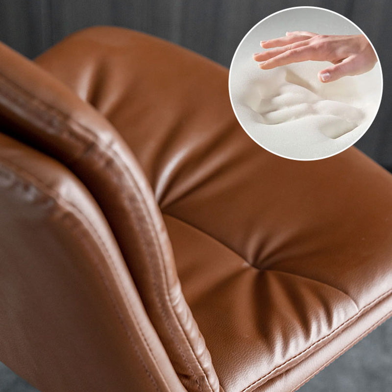 Nordic Metal Adjustable Swivel Barstool Indoor Tall Stool with Leather Seat Clearhalo 'Bar Furniture' 'Bar Stools' 'bar_stools' 'furn' 'furn_bar_stools' 'furniture_bar_stools' 'Kitchen & Dining Furniture' 'kitchen&dining_furn' 'kitchen' 'kitchen_furn' Furniture' 4416092