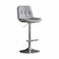 Nordic Metal Adjustable Swivel Barstool Indoor Tall Stool with Leather Seat Smoke Gray Silver 1 Piece Clearhalo 'Bar Furniture' 'Bar Stools' 'bar_stools' 'furn' 'furn_bar_stools' 'furniture_bar_stools' 'Kitchen & Dining Furniture' 'kitchen&dining_furn' 'kitchen' 'kitchen_furn' Furniture' 4416093