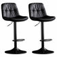 Nordic Metal Adjustable Swivel Barstool Indoor Tall Stool with Leather Seat Black Black 2 Piece Set Clearhalo 'Bar Furniture' 'Bar Stools' 'bar_stools' 'furn' 'furn_bar_stools' 'furniture_bar_stools' 'Kitchen & Dining Furniture' 'kitchen&dining_furn' 'kitchen' 'kitchen_furn' Furniture' 4416103