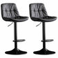 Nordic Metal Adjustable Swivel Barstool Indoor Tall Stool with Leather Seat Dark Gray Black 2 Piece Set Clearhalo 'Bar Furniture' 'Bar Stools' 'bar_stools' 'furn' 'furn_bar_stools' 'furniture_bar_stools' 'Kitchen & Dining Furniture' 'kitchen&dining_furn' 'kitchen' 'kitchen_furn' Furniture' 4416108