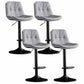 Nordic Metal Adjustable Swivel Barstool Indoor Tall Stool with Leather Seat Smoke Gray Black 4 Piece Set Clearhalo 'Bar Furniture' 'Bar Stools' 'bar_stools' 'furn' 'furn_bar_stools' 'furniture_bar_stools' 'Kitchen & Dining Furniture' 'kitchen&dining_furn' 'kitchen' 'kitchen_furn' Furniture' 4416118