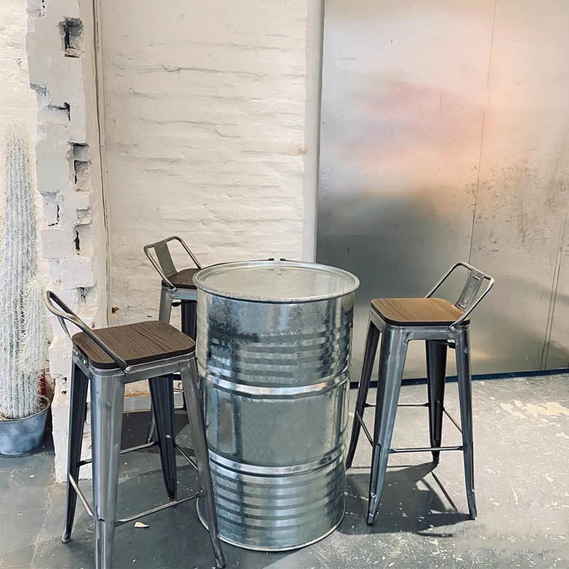 Industrial Iron Low Back Barstool 29.5" H Indoor Tall Stool with Square Seat Clearhalo 'Bar Furniture' 'Bar Stools' 'bar_stools' 'furn' 'furn_bar_stools' 'furniture_bar_stools' 'Kitchen & Dining Furniture' 'kitchen&dining_furn' 'kitchen' 'kitchen_furn' Furniture' 4416130