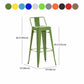 Industrial Iron Low Back Barstool 29.5" H Indoor Tall Stool with Square Seat Clearhalo 'Bar Furniture' 'Bar Stools' 'bar_stools' 'furn' 'furn_bar_stools' 'furniture_bar_stools' 'Kitchen & Dining Furniture' 'kitchen&dining_furn' 'kitchen' 'kitchen_furn' Furniture' 4416171