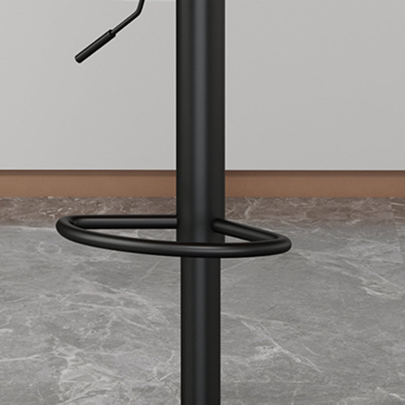 39.5" H Leather Swivel Barstool Nordic Adjustable Tall Stool for Indoor Clearhalo 'Bar Furniture' 'Bar Stools' 'bar_stools' 'furn' 'furn_bar_stools' 'furniture_bar_stools' 'Kitchen & Dining Furniture' 'kitchen&dining_furn' 'kitchen' 'kitchen_furn' Furniture' 4416186