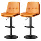 39.5" H Leather Swivel Barstool Nordic Adjustable Tall Stool for Indoor Orange 2 Piece Set Clearhalo 'Bar Furniture' 'Bar Stools' 'bar_stools' 'furn' 'furn_bar_stools' 'furniture_bar_stools' 'Kitchen & Dining Furniture' 'kitchen&dining_furn' 'kitchen' 'kitchen_furn' Furniture' 4416191