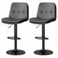 39.5" H Leather Swivel Barstool Nordic Adjustable Tall Stool for Indoor Dark Gray 2 Piece Set Clearhalo 'Bar Furniture' 'Bar Stools' 'bar_stools' 'furn' 'furn_bar_stools' 'furniture_bar_stools' 'Kitchen & Dining Furniture' 'kitchen&dining_furn' 'kitchen' 'kitchen_furn' Furniture' 4416192