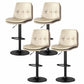 39.5" H Leather Swivel Barstool Nordic Adjustable Tall Stool for Indoor Light Khaki 4 Piece Set Clearhalo 'Bar Furniture' 'Bar Stools' 'bar_stools' 'furn' 'furn_bar_stools' 'furniture_bar_stools' 'Kitchen & Dining Furniture' 'kitchen&dining_furn' 'kitchen' 'kitchen_furn' Furniture' 4416195