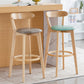 Nordic Wood Simple Barstool 28" H Indoor Tall Stool with Upholstered Clearhalo 'Bar Furniture' 'Bar Stools' 'bar_stools' 'furn' 'furn_bar_stools' 'furniture_bar_stools' 'Kitchen & Dining Furniture' 'kitchen&dining_furn' 'kitchen' 'kitchen_furn' Furniture' 4416264