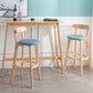 Nordic Wood Simple Barstool 28" H Indoor Tall Stool with Upholstered Clearhalo 'Bar Furniture' 'Bar Stools' 'bar_stools' 'furn' 'furn_bar_stools' 'furniture_bar_stools' 'Kitchen & Dining Furniture' 'kitchen&dining_furn' 'kitchen' 'kitchen_furn' Furniture' 4416270