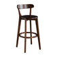 Nordic Wood Simple Barstool 28" H Indoor Tall Stool with Upholstered Brown 1 Piece Clearhalo 'Bar Furniture' 'Bar Stools' 'bar_stools' 'furn' 'furn_bar_stools' 'furniture_bar_stools' 'Kitchen & Dining Furniture' 'kitchen&dining_furn' 'kitchen' 'kitchen_furn' Furniture' 4416289