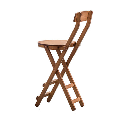 Nordic Style Armless Wood Barstools Folding Counter Stools for Dinning Room Brown 1 Piece Counter Stool (24"H) Clearhalo 'Bar Furniture' 'Bar Stools' 'bar_stools' 'furn' 'furn_bar_stools' 'furniture_bar_stools' 'Kitchen & Dining Furniture' 'kitchen&dining_furn' 'kitchen' 'kitchen_furn' Furniture' 4416334