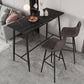 Industrial Black Metal Bar Table Rectangle Top 41.3"H Bistro Table with Footrest Black Without Chairs Clearhalo 'Bar Furniture' 'Bar Tables' 'bar_tables' 'furn' 'furn_bar_tables' 'Furniture' 'furniture_bar_tables' 'Kitchen & Dining Furniture' 4416362