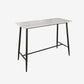 Industrial Black Metal Bar Table Rectangle Top 41.3"H Bistro Table with Footrest Clearhalo 'Bar Furniture' 'Bar Tables' 'bar_tables' 'furn' 'furn_bar_tables' 'Furniture' 'furniture_bar_tables' 'Kitchen & Dining Furniture' 4416365