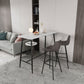 Industrial Black Metal Bar Table Rectangle Top 41.3"H Bistro Table with Footrest Clearhalo 'Bar Furniture' 'Bar Tables' 'bar_tables' 'furn' 'furn_bar_tables' 'Furniture' 'furniture_bar_tables' 'Kitchen & Dining Furniture' 4416369
