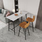 Industrial Black Metal Bar Table Rectangle Top 41.3"H Bistro Table with Footrest Clearhalo 'Bar Furniture' 'Bar Tables' 'bar_tables' 'furn' 'furn_bar_tables' 'Furniture' 'furniture_bar_tables' 'Kitchen & Dining Furniture' 4416370