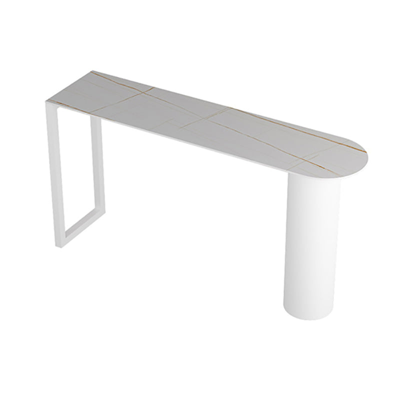 Indoor Stone Bar Height Cocktail Table Modern Double Pedestal Counter Wine Table Clearhalo 'Bar Furniture' 'Bar Tables' 'bar_tables' 'furn' 'furn_bar_tables' 'Furniture' 'furniture_bar_tables' 'Kitchen & Dining Furniture' 4416394