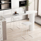 Indoor Stone Bar Height Cocktail Table Modern Double Pedestal Counter Wine Table Clearhalo 'Bar Furniture' 'Bar Tables' 'bar_tables' 'furn' 'furn_bar_tables' 'Furniture' 'furniture_bar_tables' 'Kitchen & Dining Furniture' 4416399