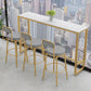 Glam Rectangle Stone Bar Table Indoor Iron Bar Table with Trestle Pedestal, Only Table Stone Without Chairs Clearhalo 'Bar Furniture' 'Bar Tables' 'bar_tables' 'furn' 'furn_bar_tables' 'Furniture' 'furniture_bar_tables' 'Kitchen & Dining Furniture' 4416443
